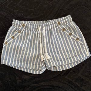 Sapphire Red striped shorts
